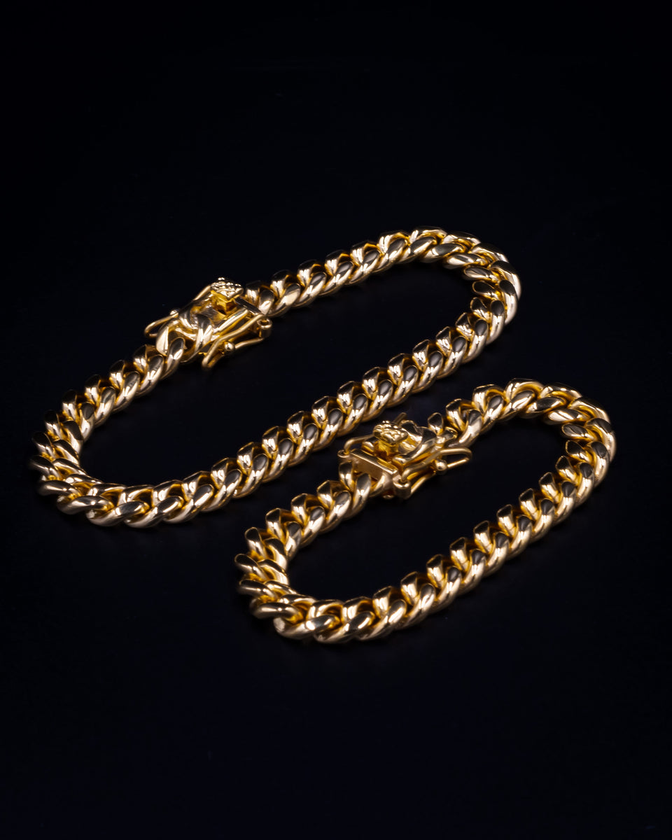 8mm Gold Miami Cuban Bracelet– Oxala Jewelry